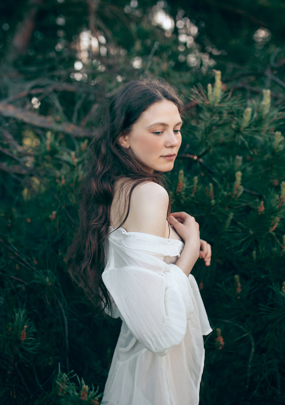 Woman in nature scene