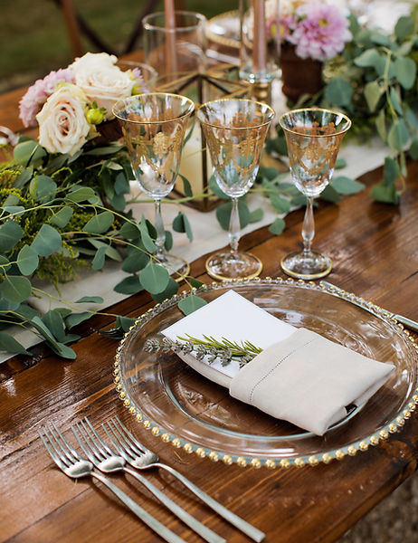 Decoração elegante de mesa