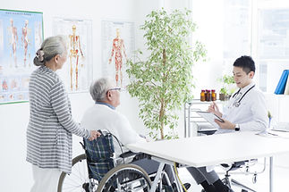 Senior Couple Undergoing Medical Examination