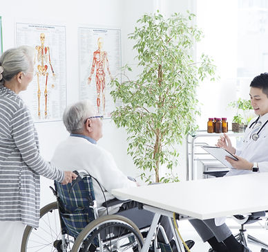 Senior Couple Undergoing Medical Examination