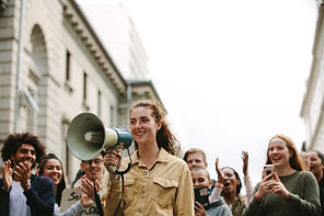Woman Holding Megaphone