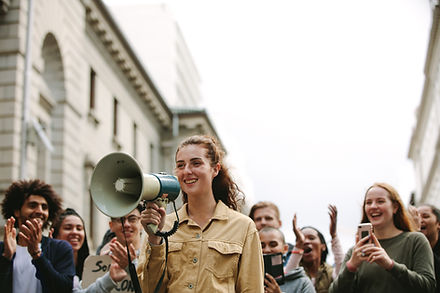 Woman Holding Megaphone