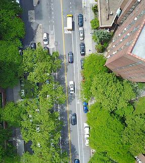 Vista aérea de la calle