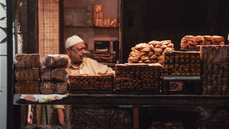 a man in a bakery