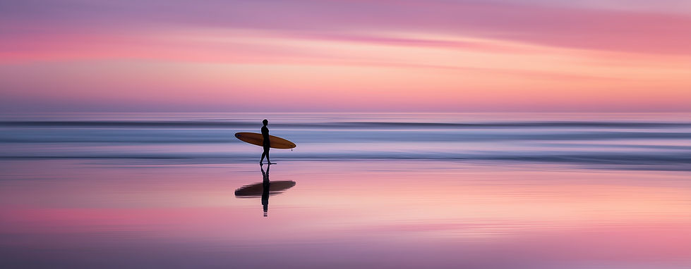 Surfer At Sunset