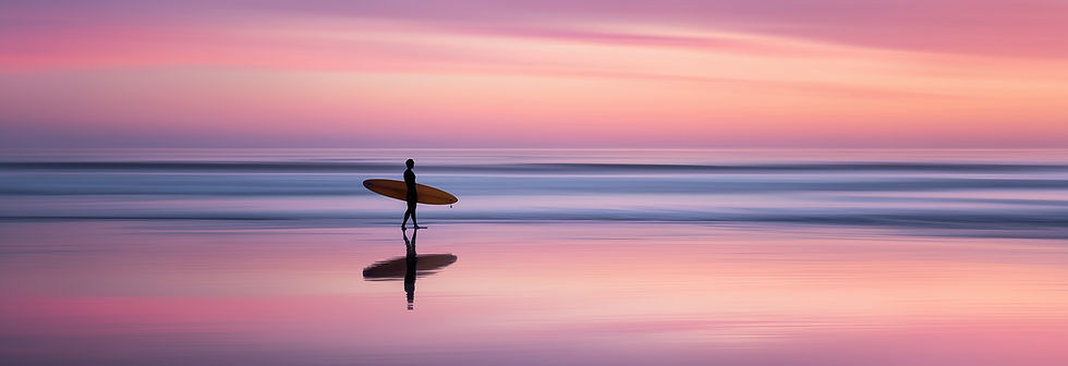 Surfer At Sunset