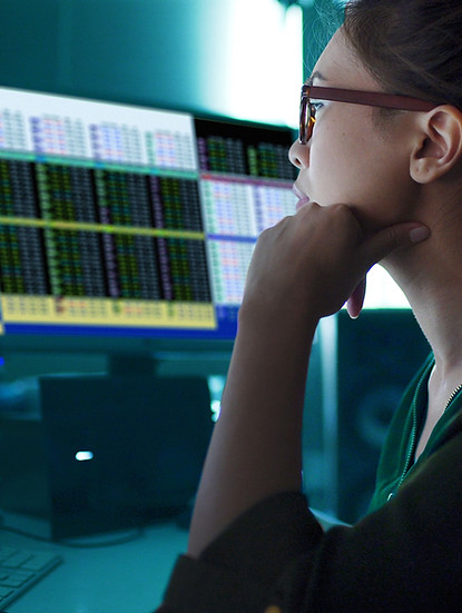 Woman Analyzing Data