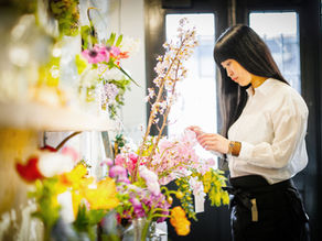 a korean woman with long black hair