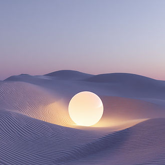 Glowing Sphere in Desert