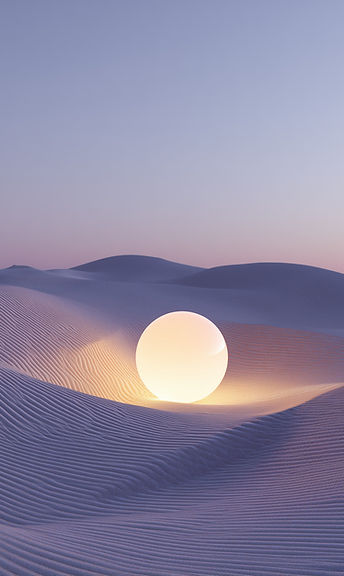 Glowing Sphere in Desert