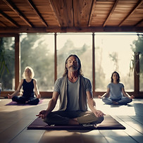 Meditazione yoga di gruppo