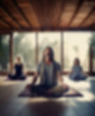 Group yoga meditation