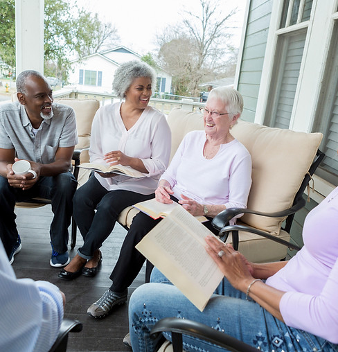 Group Porch Gathering
