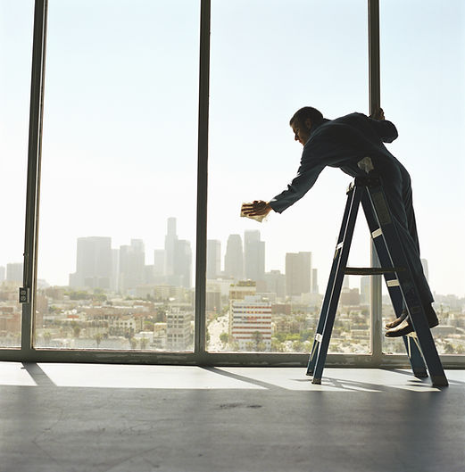 Man Cleaning Windows