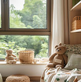 Coin de fenêtre confortable