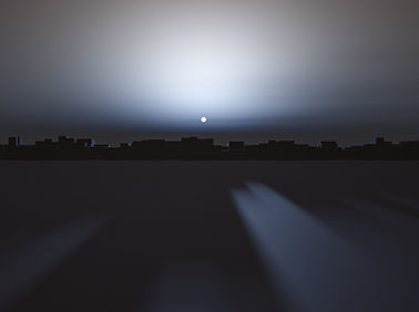 Misty Night Skyline