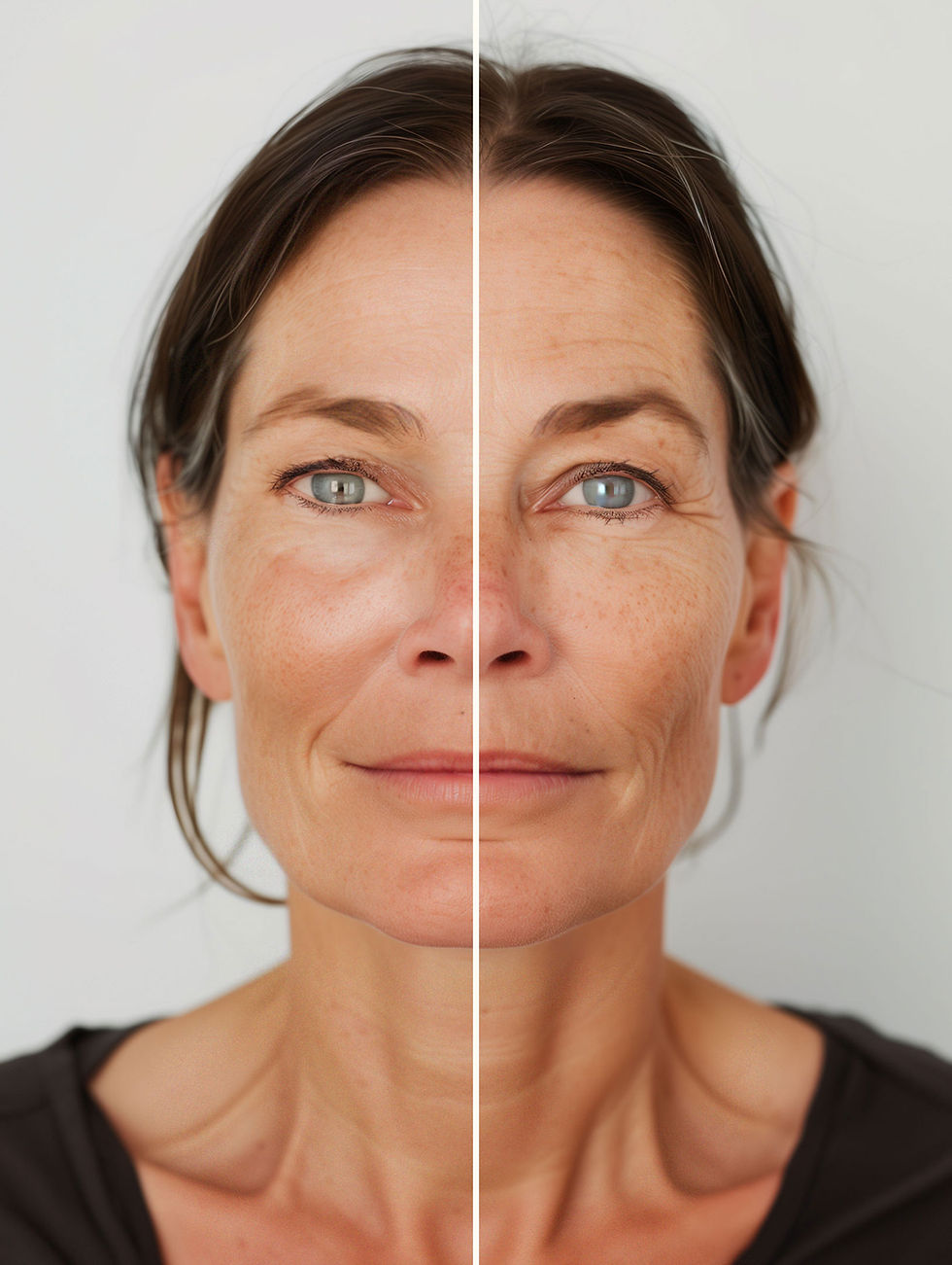 Comparação facial dividida