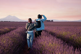 Standing in Lavender Fields