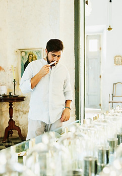 Man Evaluating Scents