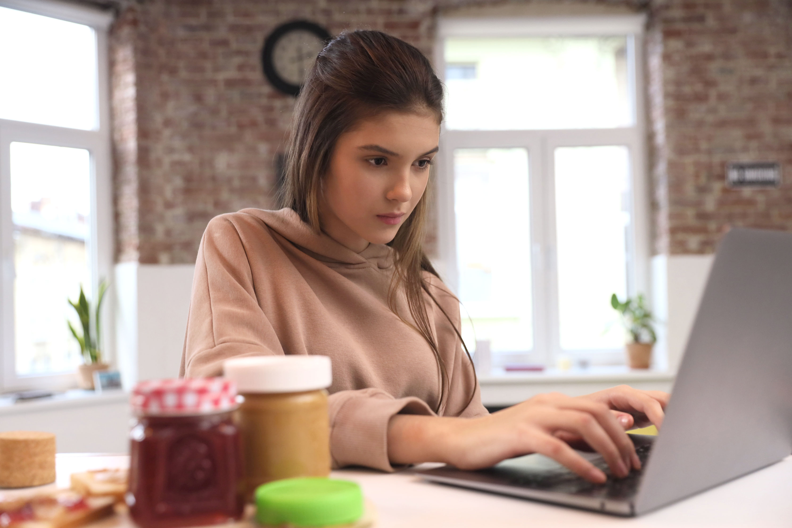 Woman Using Laptop