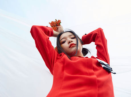 Model in Red