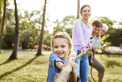 Family Playing Outdoors