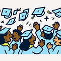 Graduates Throwing Caps
