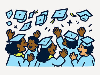 Graduates Throwing Caps