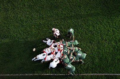 Rugby Scrum Match