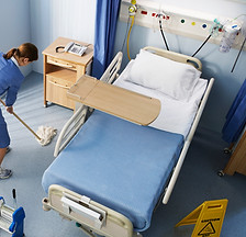 Limpeza do quarto do hospital