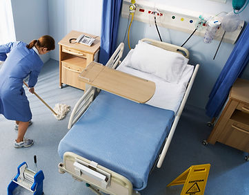 Krankenhauszimmer reinigen