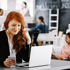 Using Phone and Laptop