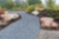 Landscaped garden with gravel pathway