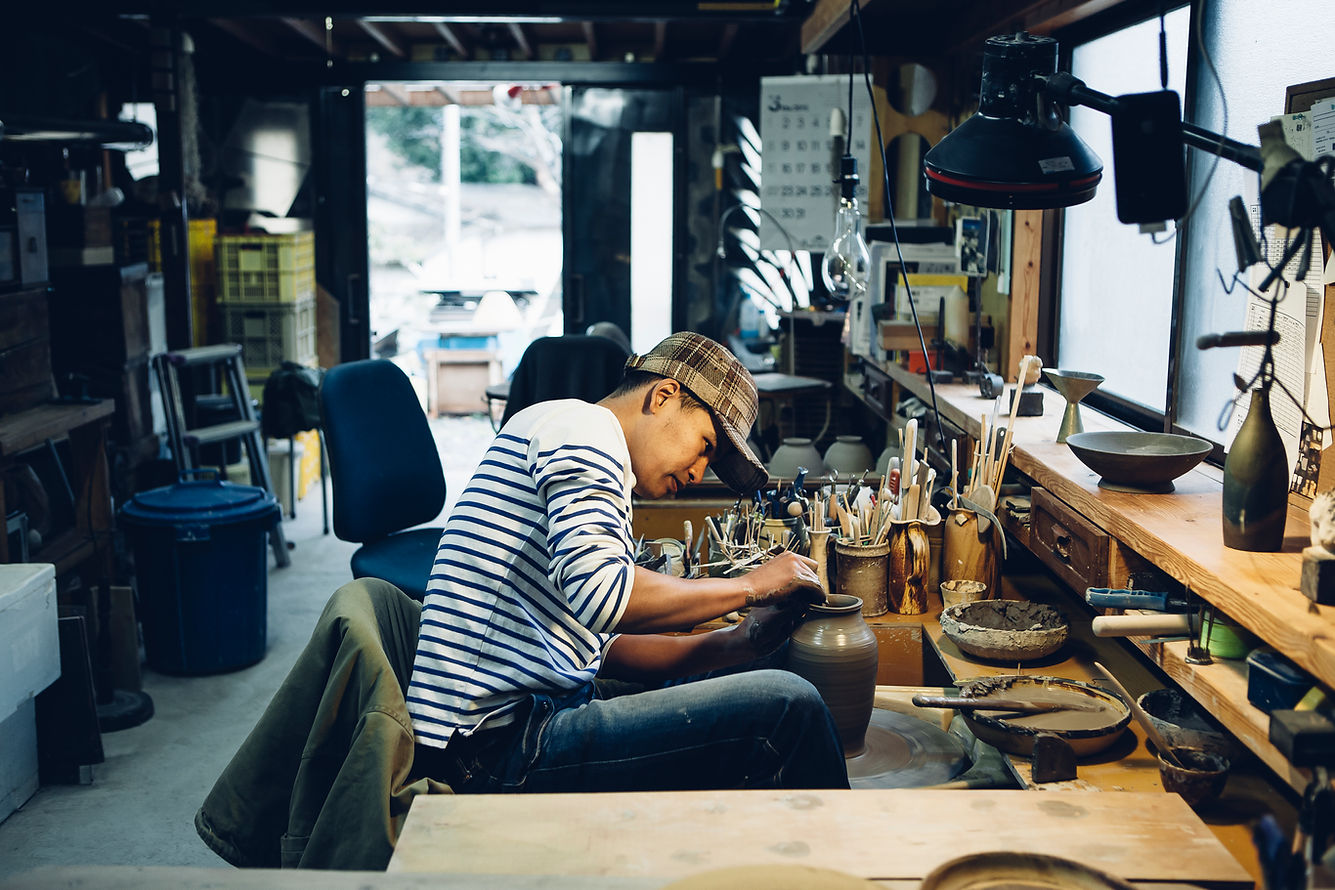 Pottery Artist at Work