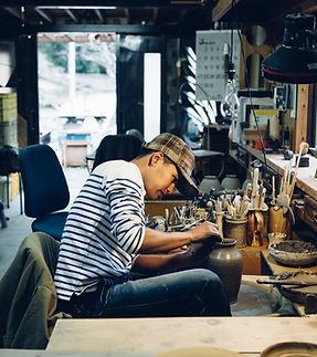 Pottery Artist at Work
