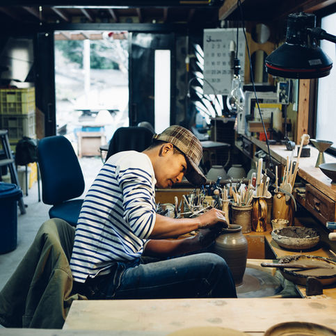 Pottery Artist at Work