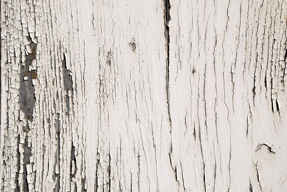 Closeup of an old weather wooden white door / wall shabby look texture with copy space in