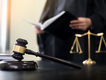 Judge gavel in court room