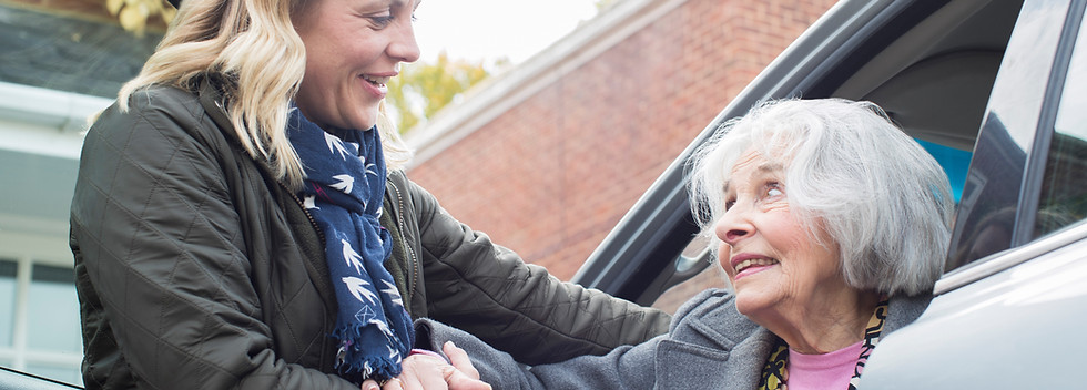 Assisting Elderly Woman