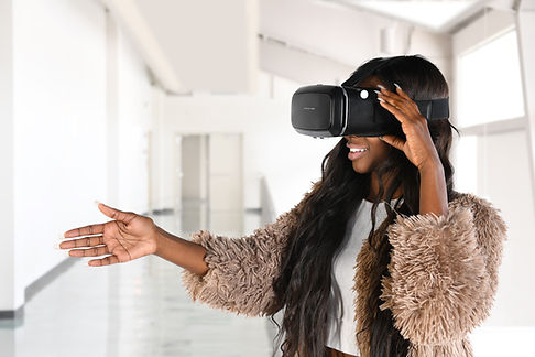 Woman in VR Headset