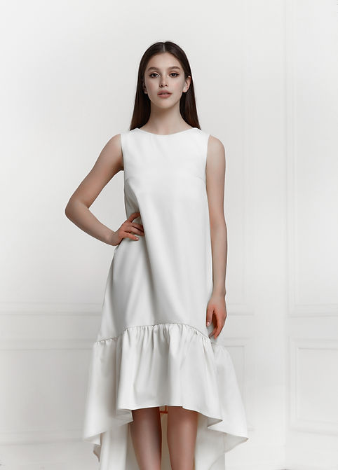 Vestido branco elegante