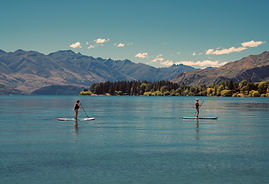 Lake Paddleboarding Scene