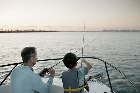 Father and Son Fishing