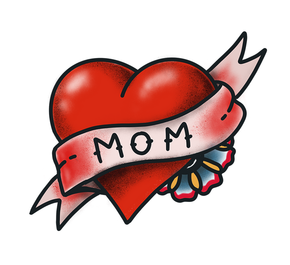 Heart with MOM Banner