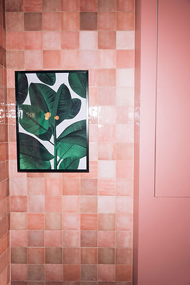 Pink Tiled Wall