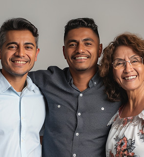 笑顔の家族写真