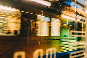 Mouvement flou du train