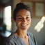 Portrait de femme souriante