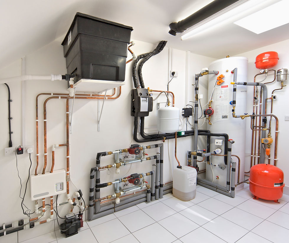 central heating system in a room