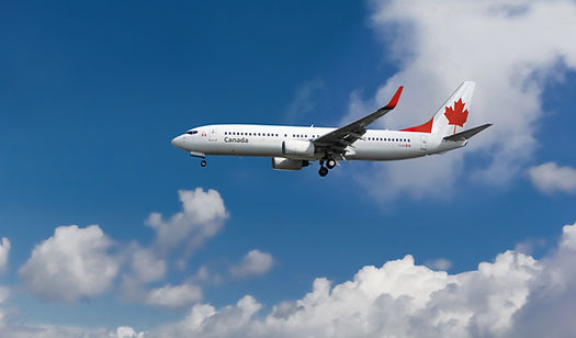 Air Canada Airplane in the sky